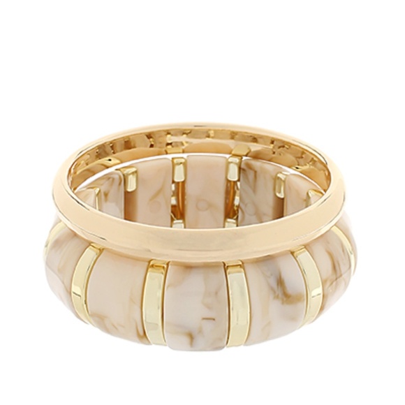 2 Row Mable & Metal Station Bracelet - Picture 2 of 4